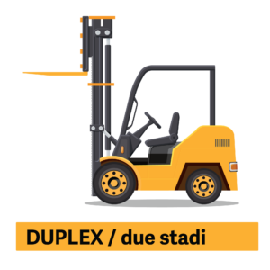 Carrello elevatore con montante duplex / montante a due stadi