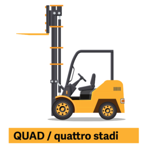 Carrello elevatore con montante quad / montante a quattro stadi