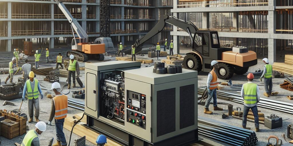 gruppo elettrogeno in cantiere