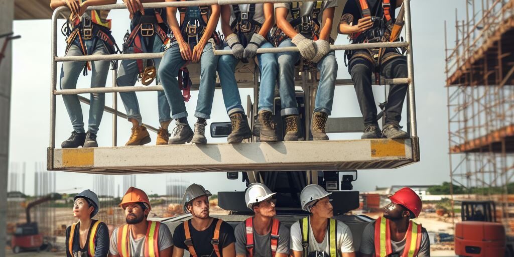 Designer (16) work safely at heights