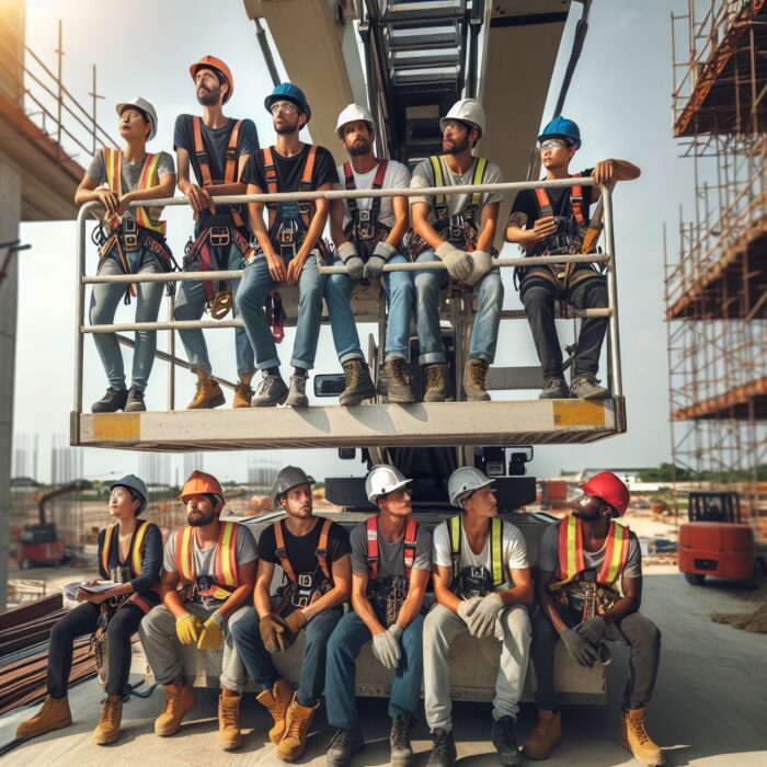 Designer (16) work safely at heights